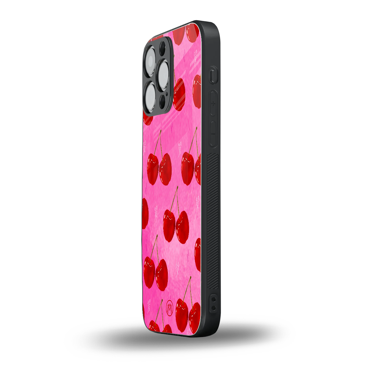 berry blush back phone cover | glass case for iphone 15 pro max