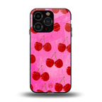 berry blush back phone cover | glass case for iphone 15 pro