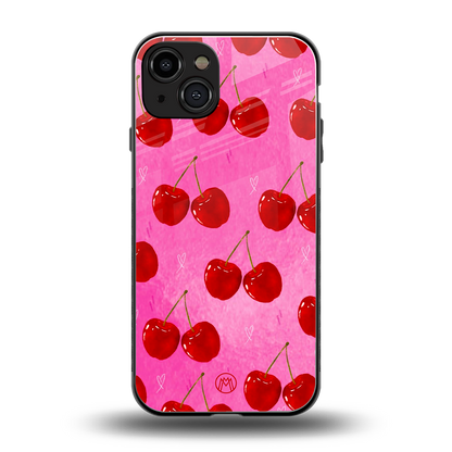 berry blush back phone cover | glass case for iphone 15