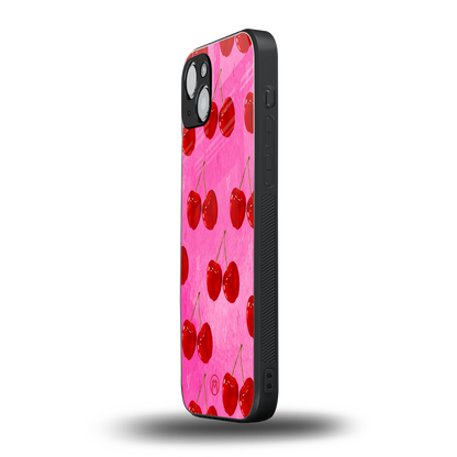 berry blush back phone cover | glass case for iphone 15