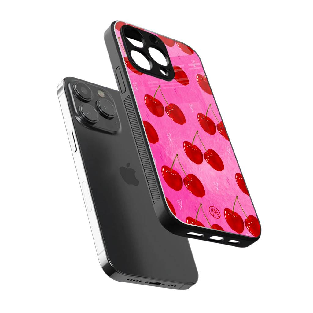 berry blush back phone cover | glass case for iphone 15 pro