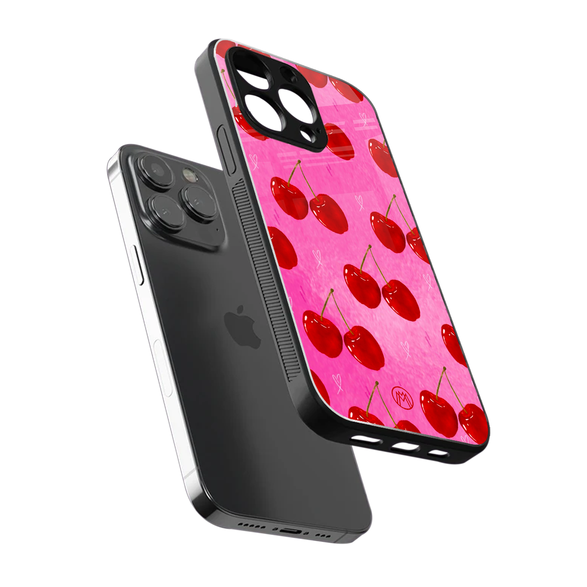 berry blush back phone cover | glass case for iphone 15 pro