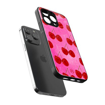 berry blush back phone cover | glass case for iphone 15 pro