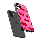berry blush back phone cover | glass case for iphone 16 plus
