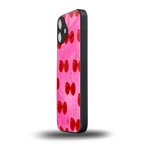 berry blush back phone cover | glass case for iphone 16 plus