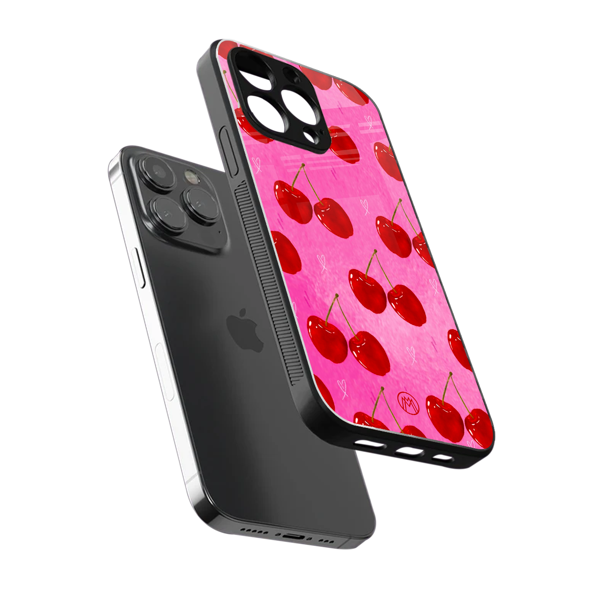 berry blush back phone cover | glass case for iphone 16 pro max