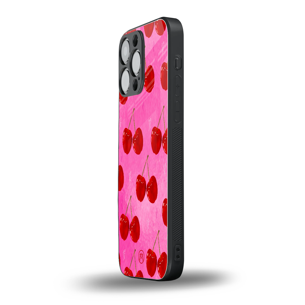 berry blush back phone cover | glass case for iphone 16 pro max