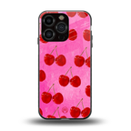 berry blush back phone cover | glass case for iphone 16 pro