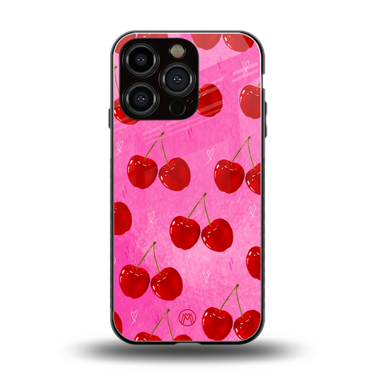 berry blush back phone cover | glass case for iphone 16 pro