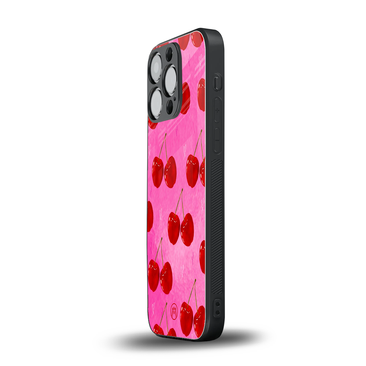 berry blush back phone cover | glass case for iphone 16 pro