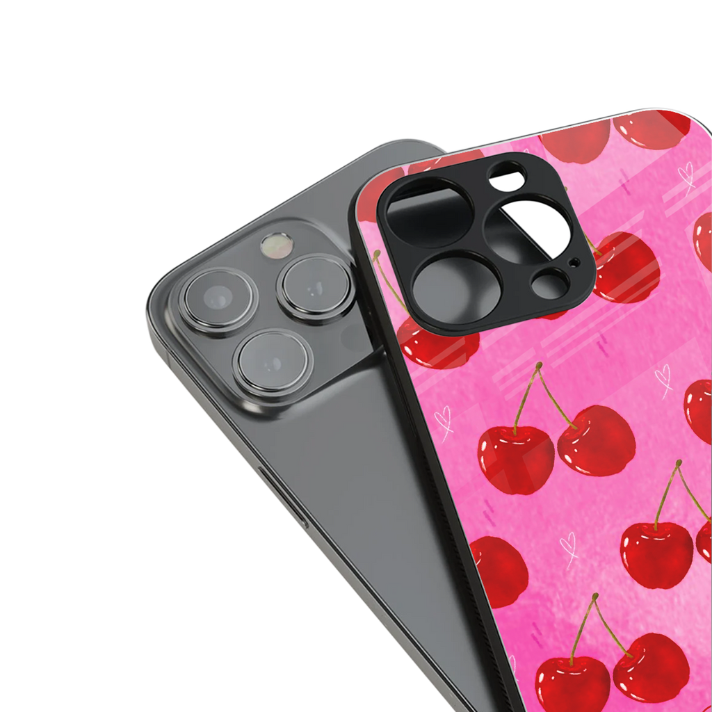 berry blush back phone cover | glass case for iphone 15 pro