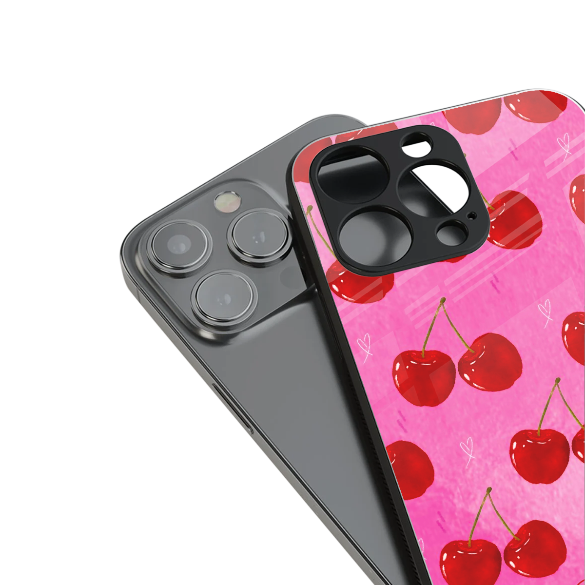 berry blush back phone cover | glass case for iphone 15 pro