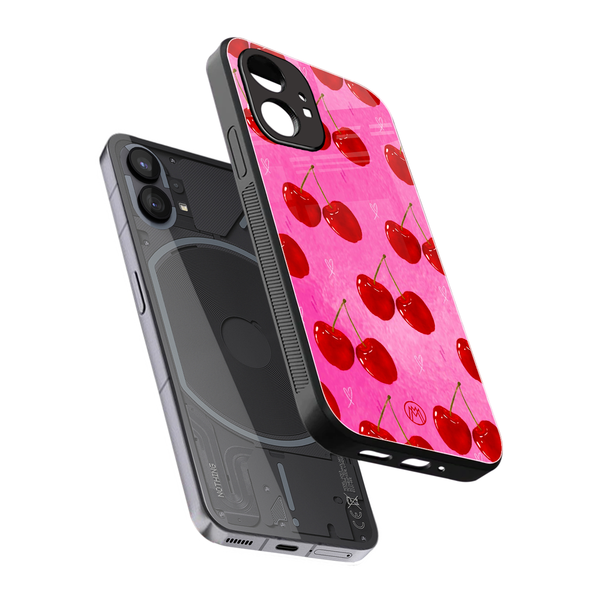 berry blush back phone cover | glass case for nothing phone 1
