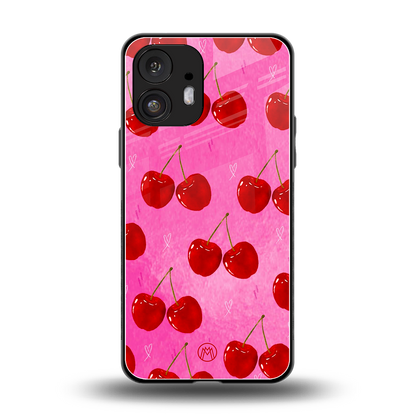berry blush back phone cover | glass case for nothing phone 2