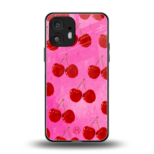 berry blush back phone cover | glass case for nothing phone 2