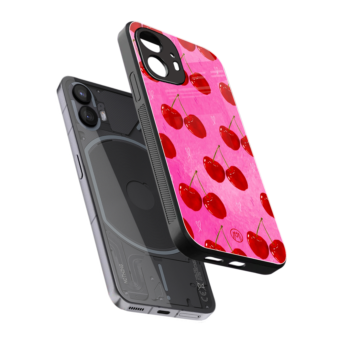 berry blush back phone cover | glass case for nothing phone 2