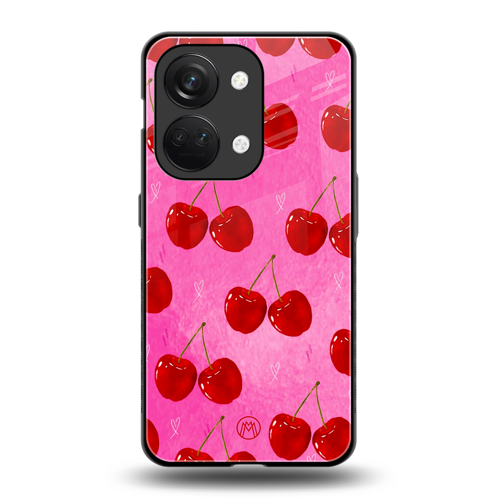 berry blush back phone cover | glass case for oneplus nord 3