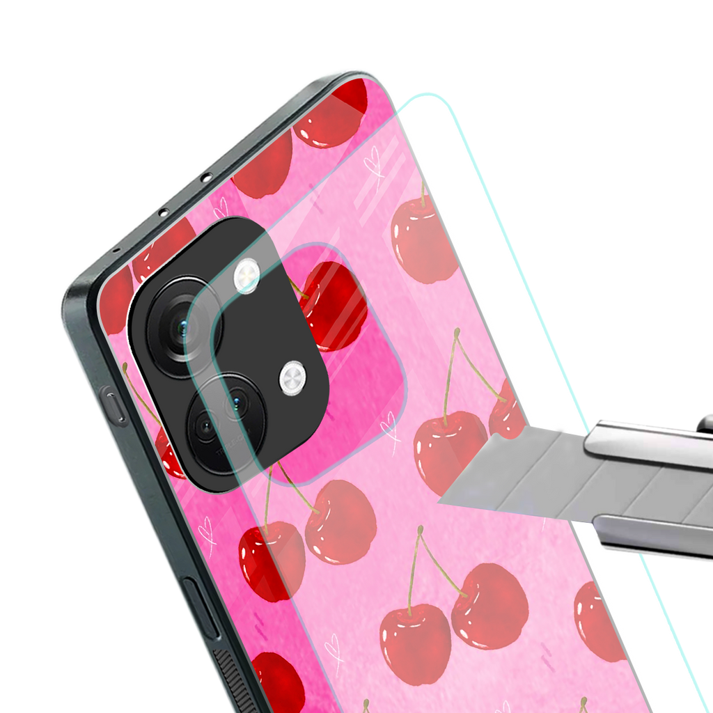 berry blush back phone cover | glass case for oneplus nord 3