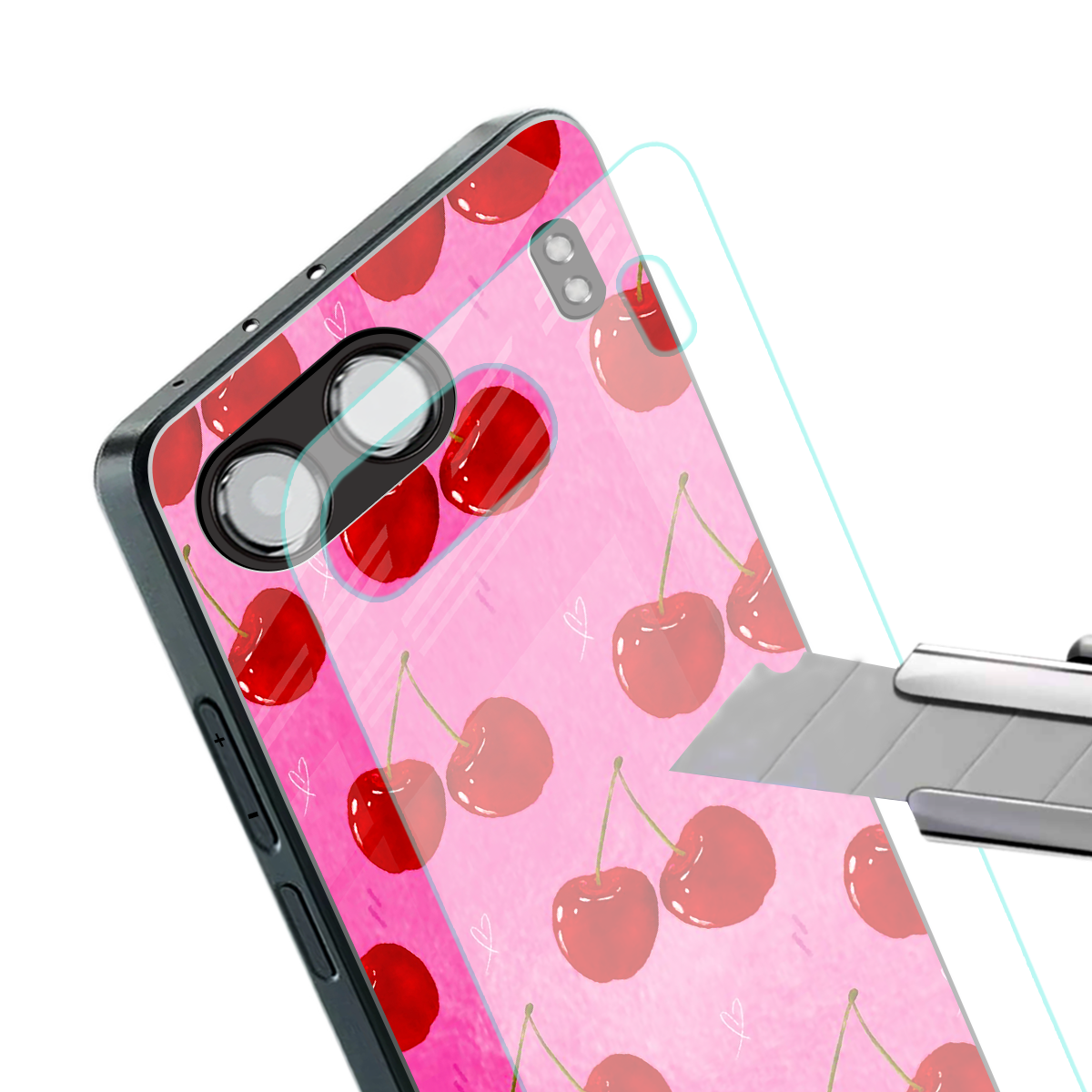 berry blush back phone cover | glass case for oneplus nord 4