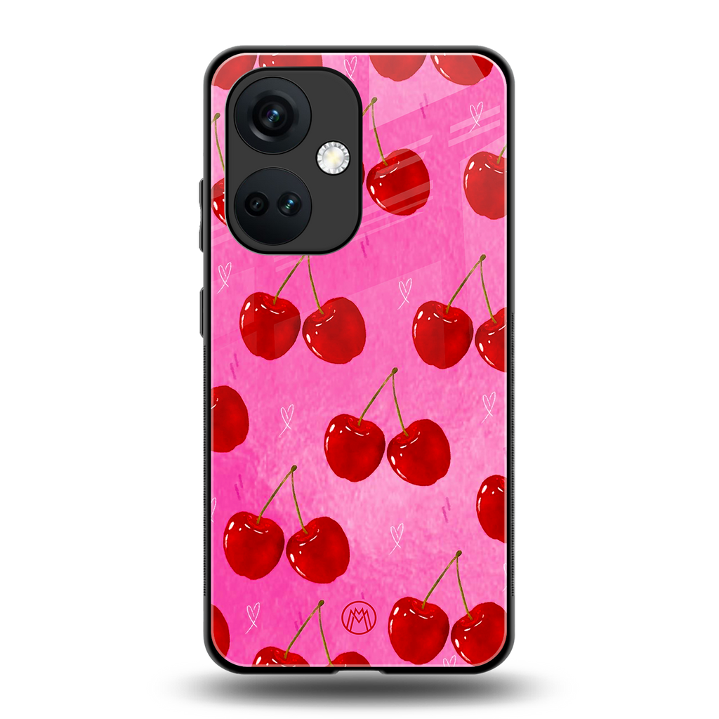 berry blush back phone cover | glass case for oneplus nord ce 3