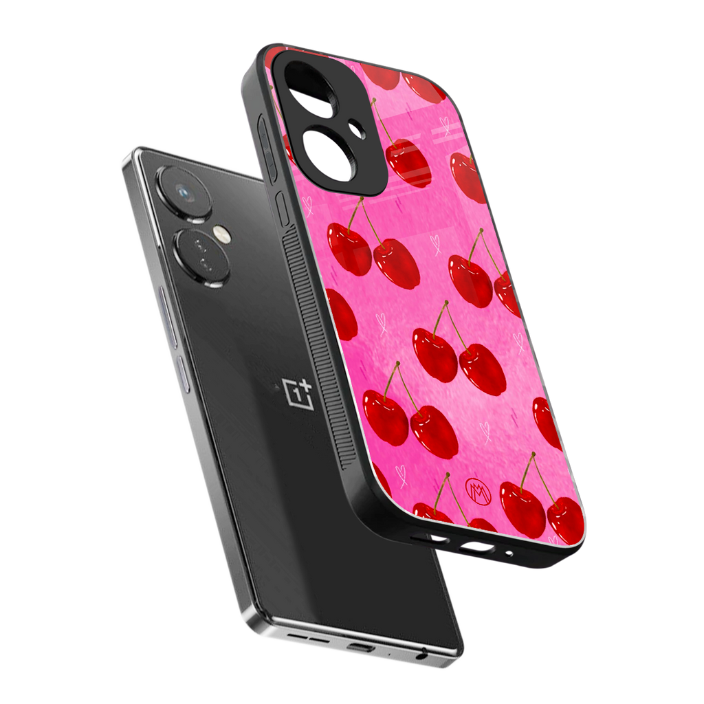 berry blush back phone cover | glass case for oneplus nord ce 3