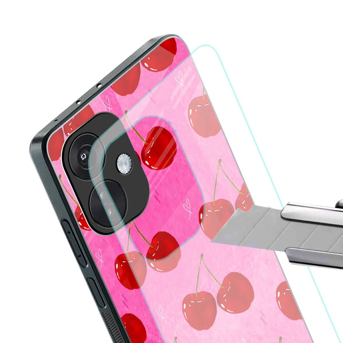 berry blush back phone cover | glass case for oneplus nord ce 3