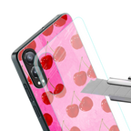 berry blush back phone cover | glass case for oneplus nord ce 4 lite