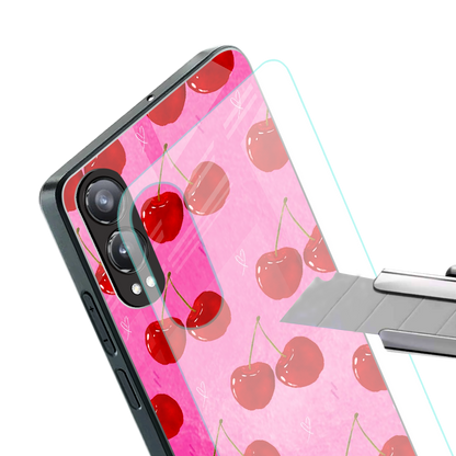 berry blush back phone cover | glass case for oneplus nord ce 4 lite
