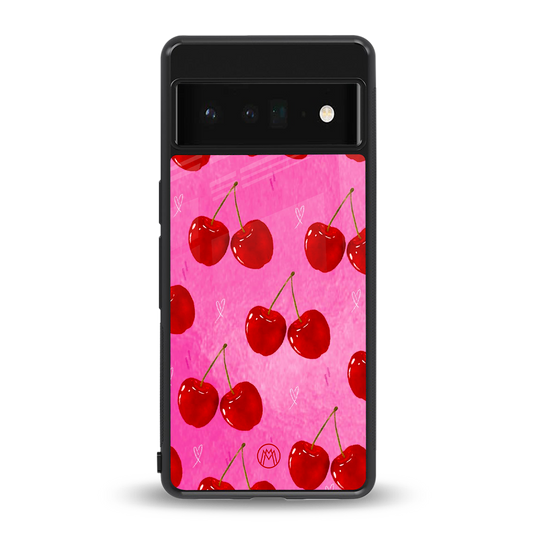 berry blush back phone cover | glass case for google pixel 6 pro