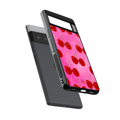 berry blush back phone cover | glass case for google pixel 6 pro