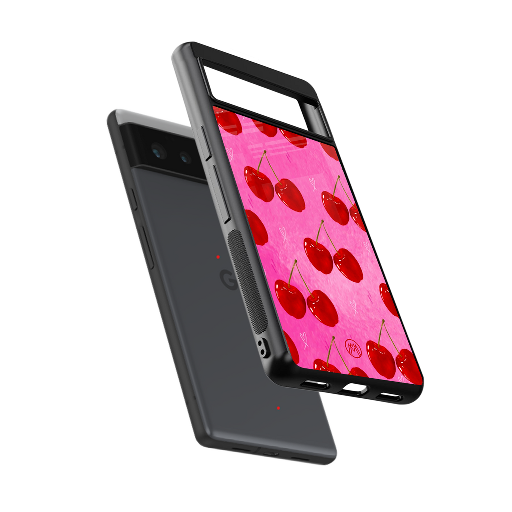 berry blush back phone cover | glass case for google pixel 6