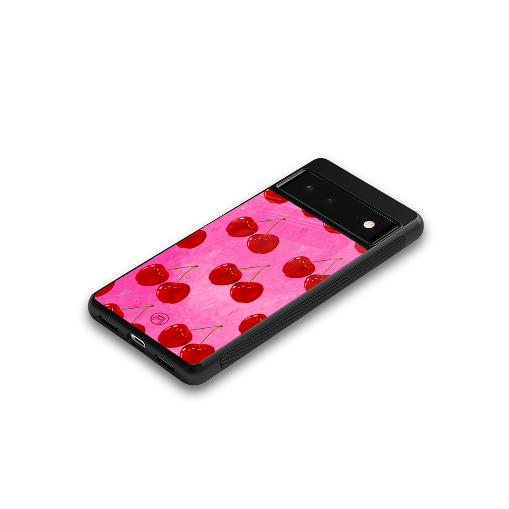 berry blush back phone cover | glass case for google pixel 6