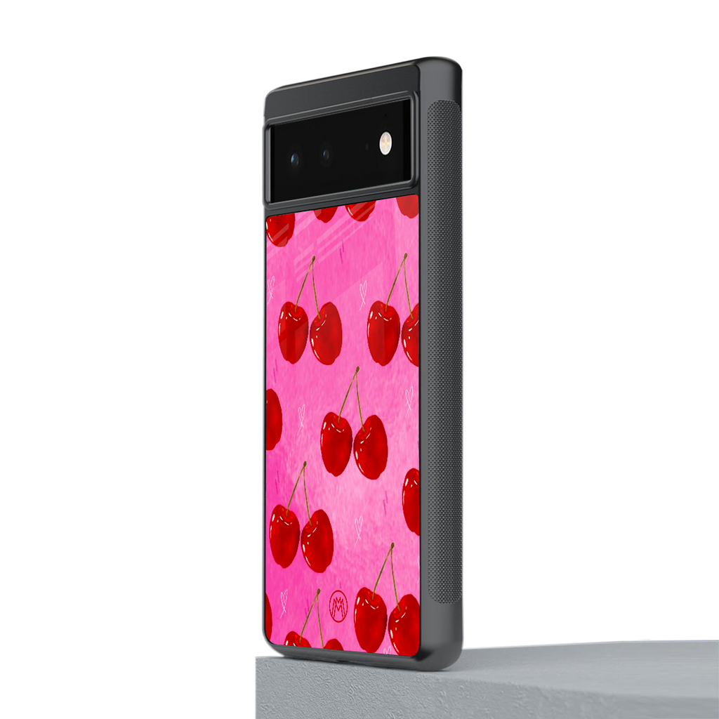 berry blush back phone cover | glass case for google pixel 6