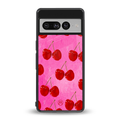 berry blush back phone cover | glass case for google pixel 7 pro