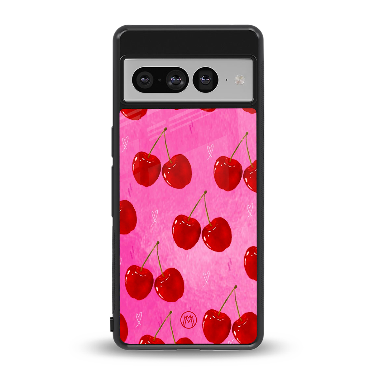 berry blush back phone cover | glass case for google pixel 7 pro
