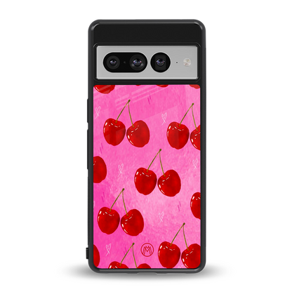 berry blush back phone cover | glass case for google pixel 7 pro