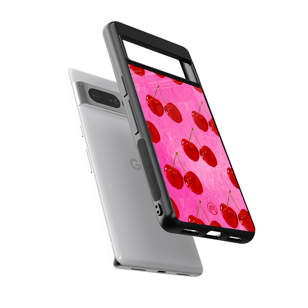 berry blush back phone cover | glass case for google pixel 7 pro