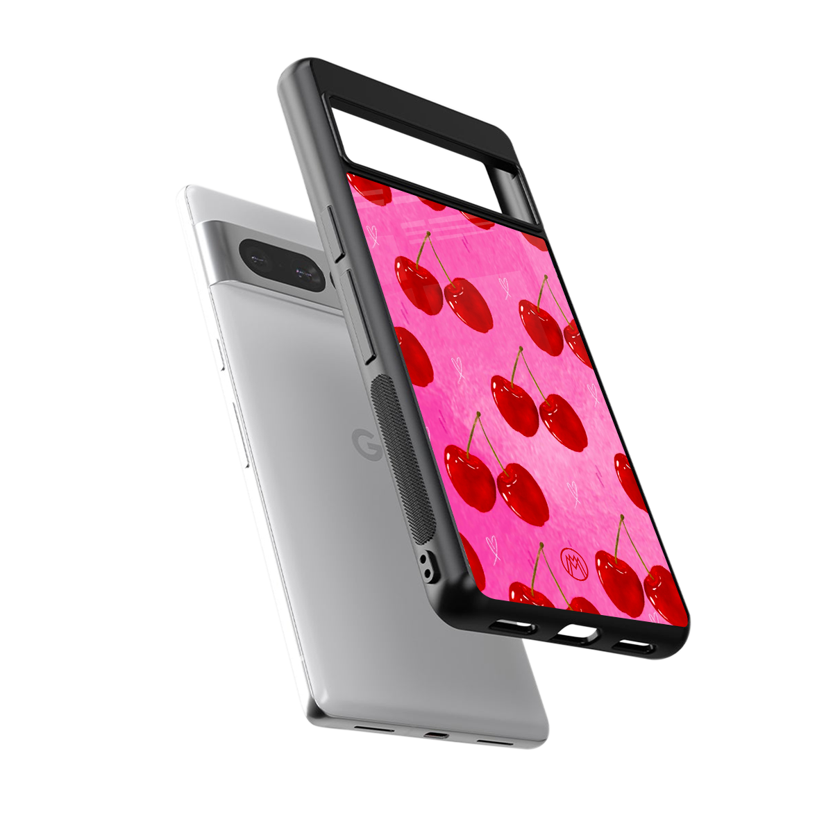 berry blush back phone cover | glass case for google pixel 7 pro