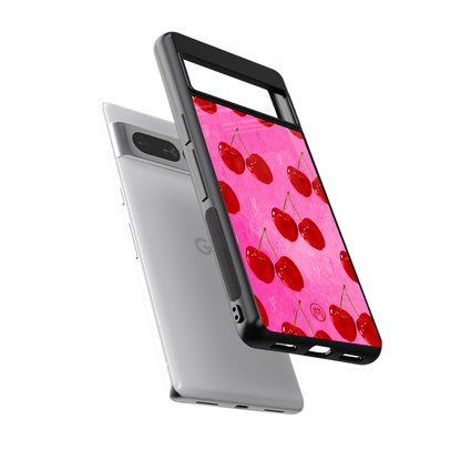 berry blush back phone cover | glass case for google pixel 7 pro