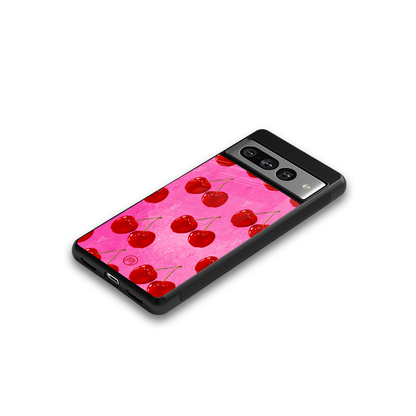 berry blush back phone cover | glass case for google pixel 7 pro