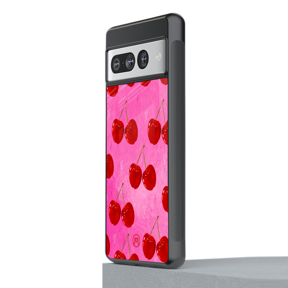 berry blush back phone cover | glass case for google pixel 7 pro