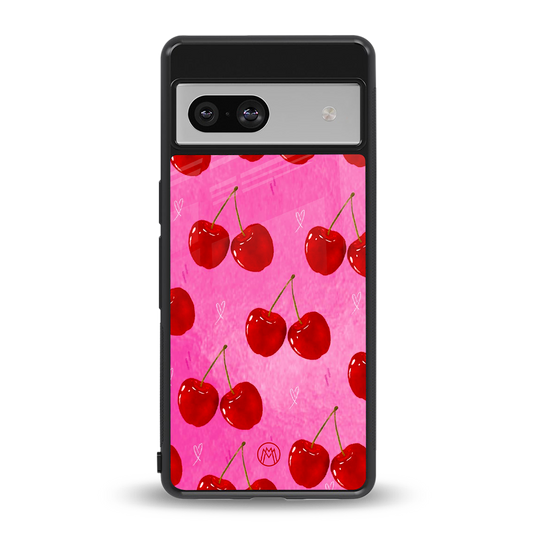berry blush back phone cover | glass case for Google Pixel 7A