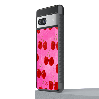 berry blush back phone cover | glass case for Google Pixel 7A