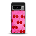 berry blush back phone cover | glass case for google pixel 8 pro
