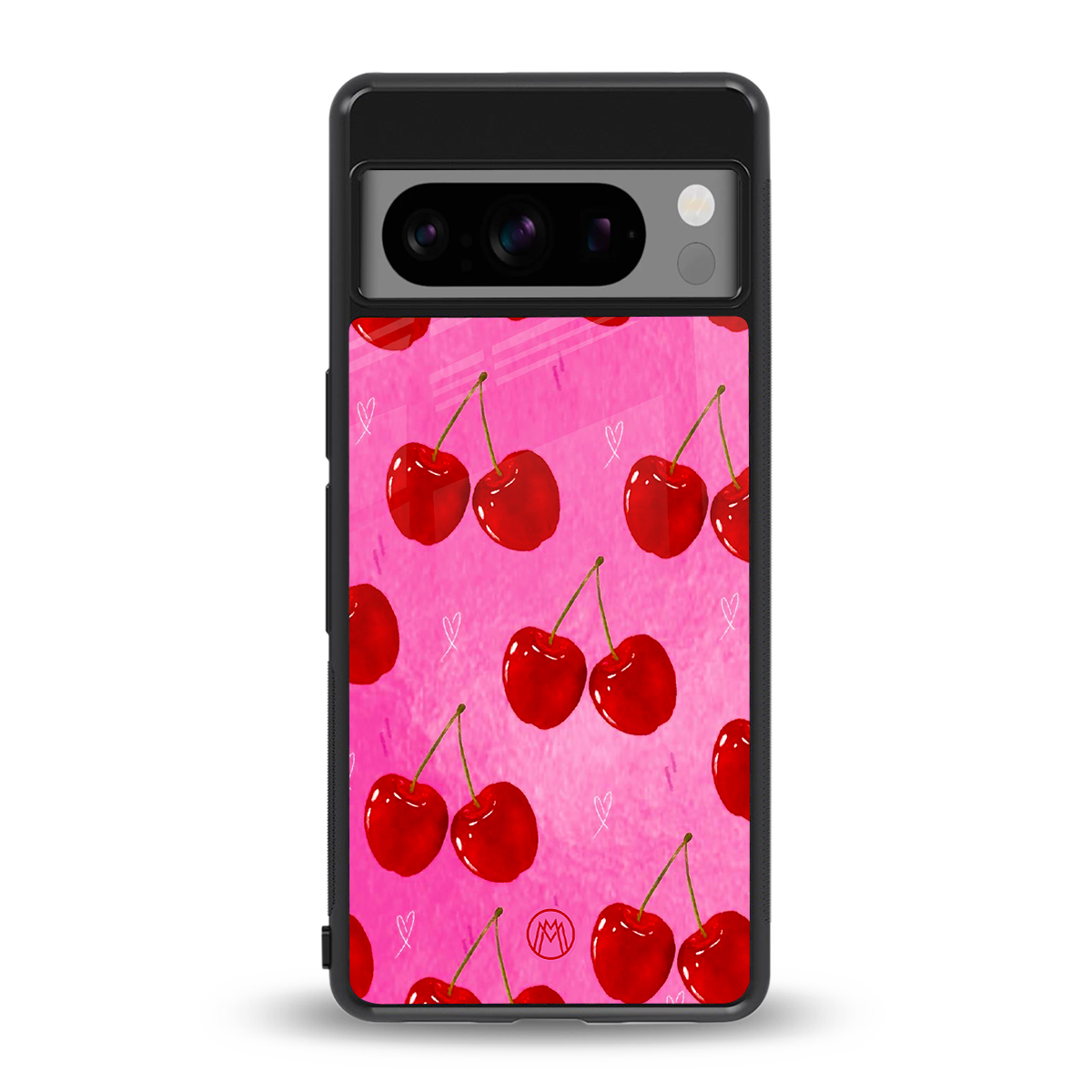 berry blush back phone cover | glass case for google pixel 8 pro