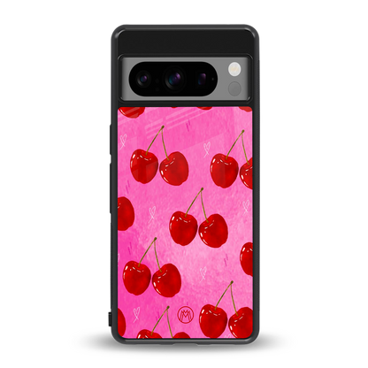 berry blush back phone cover | glass case for google pixel 8 pro