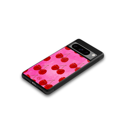 berry blush back phone cover | glass case for google pixel 8 pro