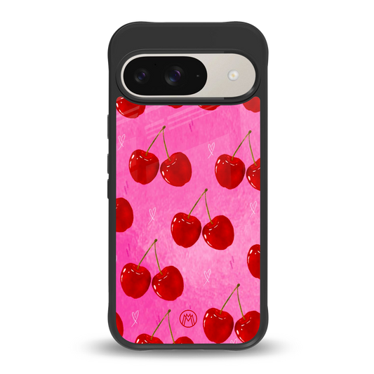 berry blush back phone cover | glass case for google pixel 9