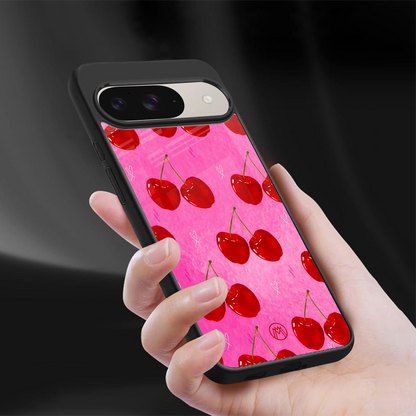 berry blush back phone cover | glass case for google pixel 9