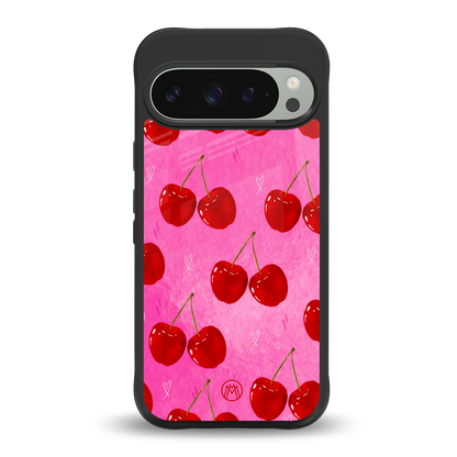 berry blush back phone cover | glass case for google pixel 9 pro